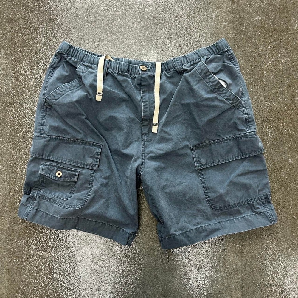 Vintage Grey Boston Traders Size XL Drawstring Adjustable Cotton Cargo Shorts